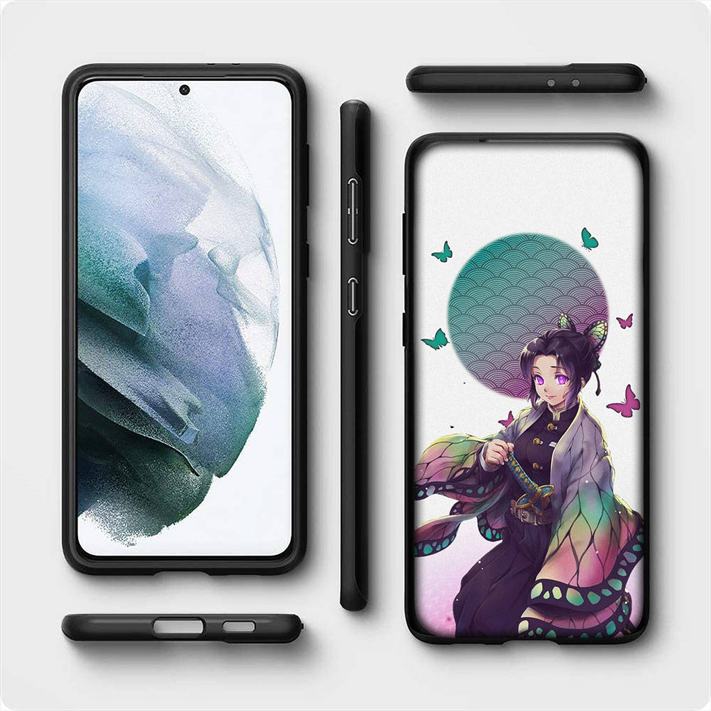 Для iPhone 15 14 Xiaomi Redmi Note 13 12 11 Pro Max X 8 7 XR Samsung Galaxy A24 A15 A05 S24 S23 Huawei OPPO A38 Demon Slayer Kochou Shinobu чехол для телефона