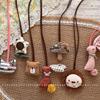 Korean Cartoon Little Bear 3D Cotton Baby Ornament: Cute Rabbit Animal Necklace, Mori-Style Accessory