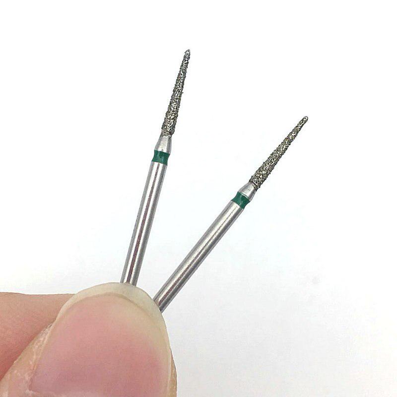 10 шт., стоматологические алмазные боры, полировальные, сглаживающие, отбеливающие, грубые, FG, высота 1,6 мм, наконечник TC-X21C