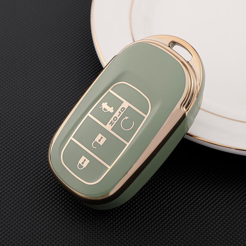 2022 Gold Edge Key Cover for Eleventh Gen Honda Civic Remote – Full Coverage Protective Shell