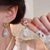 French irregular baroque pearl stud earrings - new luxury, niche, high-end fashion earrings