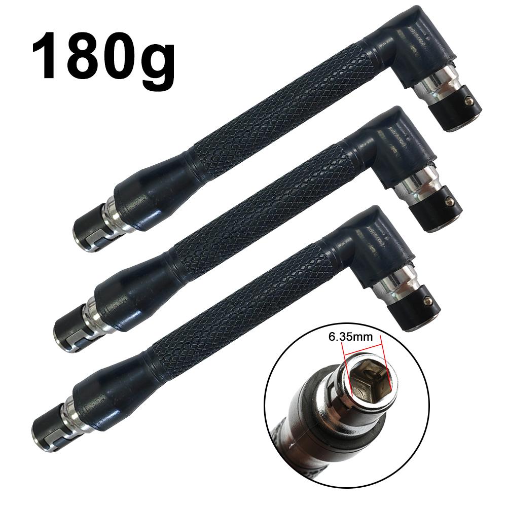 L-образная шестигранная отверточная бита 1/4 90° двухсторонняя рукоятка черная 6,35 мм гаечный ключ инструмент