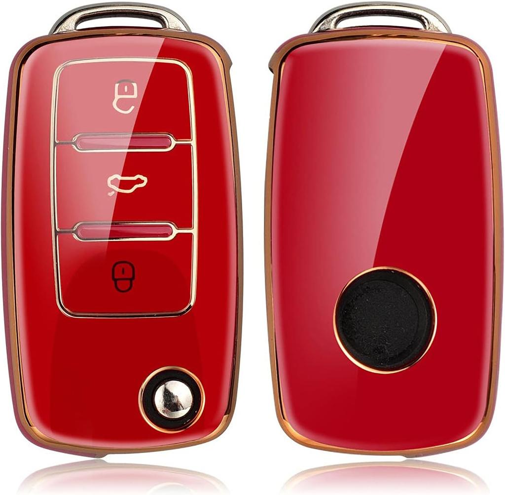 Чехол для брелока Volkswagen, высококачественный мягкий TPU защитный чехол для брелока на 360 градусов Volkswagen Jetta Golf Polo MK6 Passat Tiguan брелок