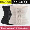 "Breathable Postpartum Waist Corset: Hollow Design, 4-Row Buckle, XS-6XL"