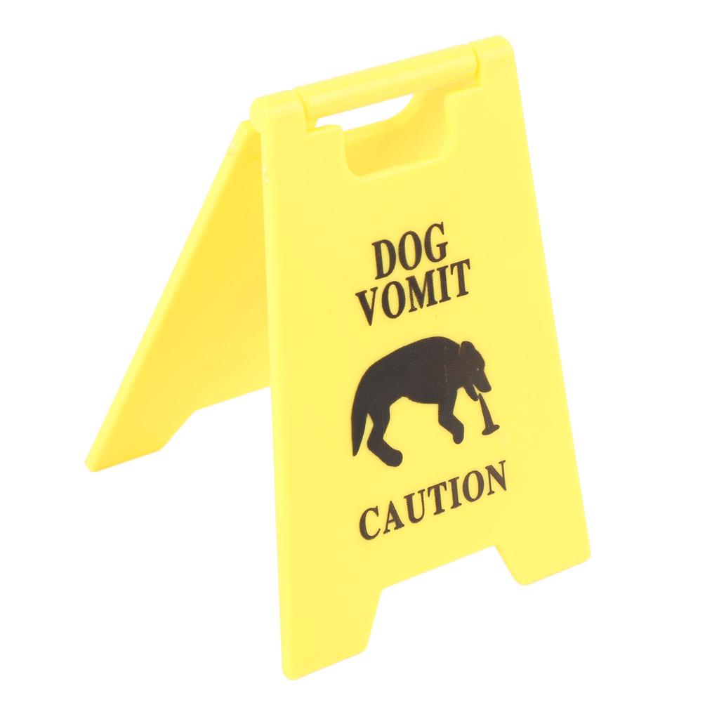 4Pcs Dog Vomit Sign 3D Printing Wear Resistant Multifunctional Dog Vomit Warning Sign Decoration for Home Classroom Office