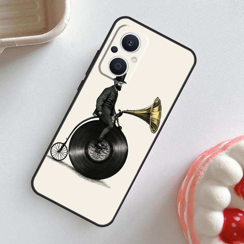 Vinyl Record Retro Case For OPPO Reno 10 Pro 11F 4Z 5Z 8T 4 5 6 7 8 Lite OPPO Find X2 X3 Neo X5 X6 Pro Cover