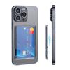 Universal Transparent PC Magnetic Phone Card Holder Phone Back Cover Anti Drop Insert Card Hard Case Wallet Socket