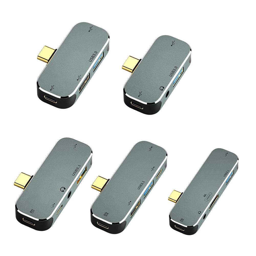 Удлинительный USB-хаб Type-C с разъемом 3,55 мм, PD100 Вт, USB3.0/USB2.0/USB3.1, совместимый с HDMI, USB-удлинитель, разветвитель для ПК, компьютера, ноутбука