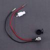 Three-hole Round Head 3 Pin Prong Charging Port Jack Socket Inline Connector Battery Charging
