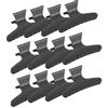 12Pcsset Black Butterfly Holding Hair Clip Hair Section Claw Clamps Hairdressing Tool