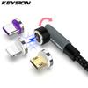 KEYSION Магнитный USB-кабель 5А, вращающийся игровой кабель, кабель для быстрой зарядки типа C, магнитное зарядное устройство для передачи данных, кабель Micro USB для мобильного телефона