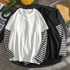 Student Shirt Fake Two Piece O Neck Simple Casual Spring Top for School