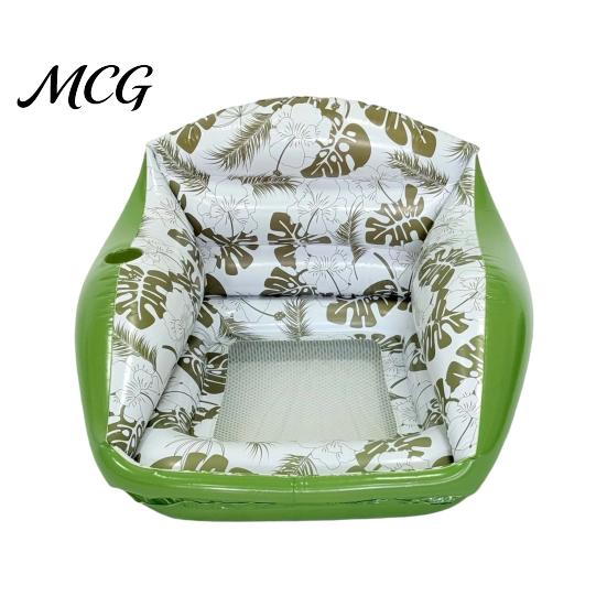 Pool Lounge Chair Inflatable for Adults, Water Sofa Float with Cup Comfortable Holder, Folding Blow-Up Floating Seat, Summer Beach Swimming
