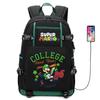 Super Mario Bros Printed Backpack Kids School Bag Large Capacity Waterproof Computer Travel Pack
