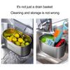 Stainless Steel Sink Drain Basket Rustproof Corrosion Resistant Efficient Filtering Kitchen Organizer Corner Sink Strainer