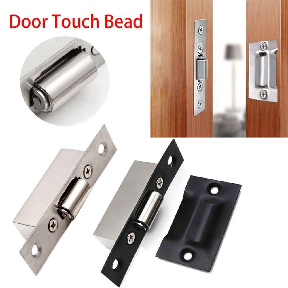 Stainless Steel Door Latches Hidden Cabinet Roller New Door Stops Cupboard Cabinet