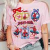 Spider-Man T-shirt Cute Y2K Coquette Bow Heart Frame Casual Tee Oversized Y2k Streetwear Hip Hop Harajuku Short Sleeve Female Male Clothing
