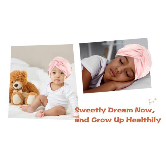 Шапочка для ухода за волосами Двухслойная из искусственного шелка Шапочка для сна Регулируемая сзади Пряжка Шапка-тюрбан Однотонный Домашний головной убор