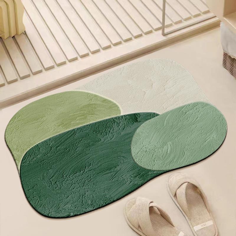 Toilet Shower Floor Mat Quick Dry Wash Non-slip Door Mat Diatom Mud Bathroom Absorbent Floor Mat Toilet Door