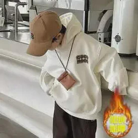 Boys' Long-Sleeve Hooded Sweatshirt - 2023 Korean Style for Autumn/Winter