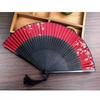 Handmade Retro Bamboo Folding Fan for Men, Fan, Mysterious Black Hollow Bamboo Fan, Simple Everyday Bamboo Fan
