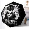 1 шт. Зонт-трость с рисунком Limp Bizkit, Автоматический складной, Персональный, Портативный, Складная конструкция, Повседневный уличный аксессуар, Подарок на Рождество, День рождения, Фестиваль yy2