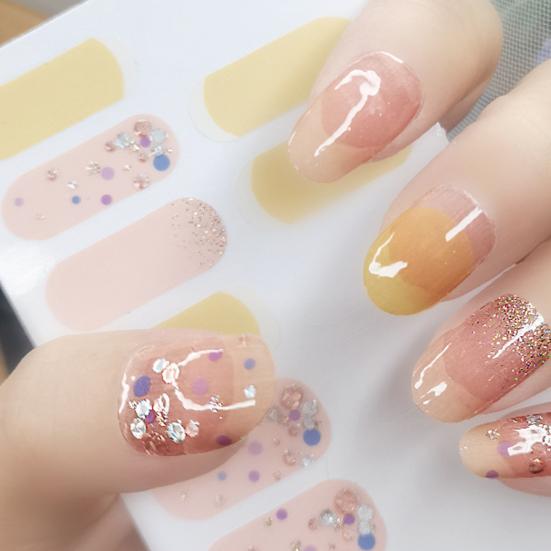 Nail Polish Film Back Glue Vivid Patterns Ultra Thin Full Waterproof Environmentally Nail Stickers for Manicure