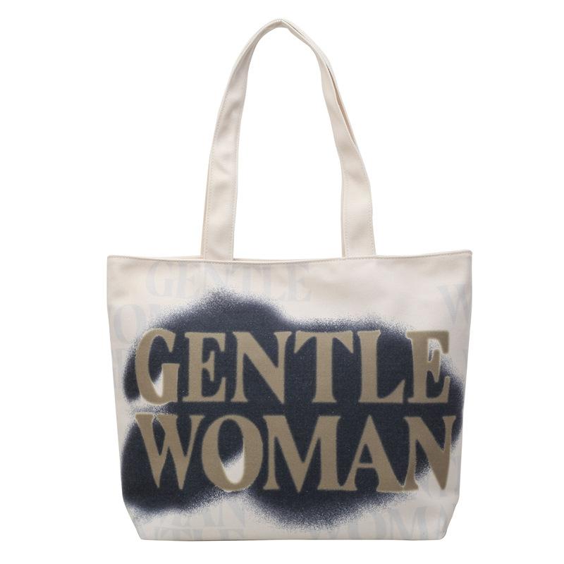 Холщовая сумка 2025 года, новая вместительная цветная напечатанная портативная сумка через плечо