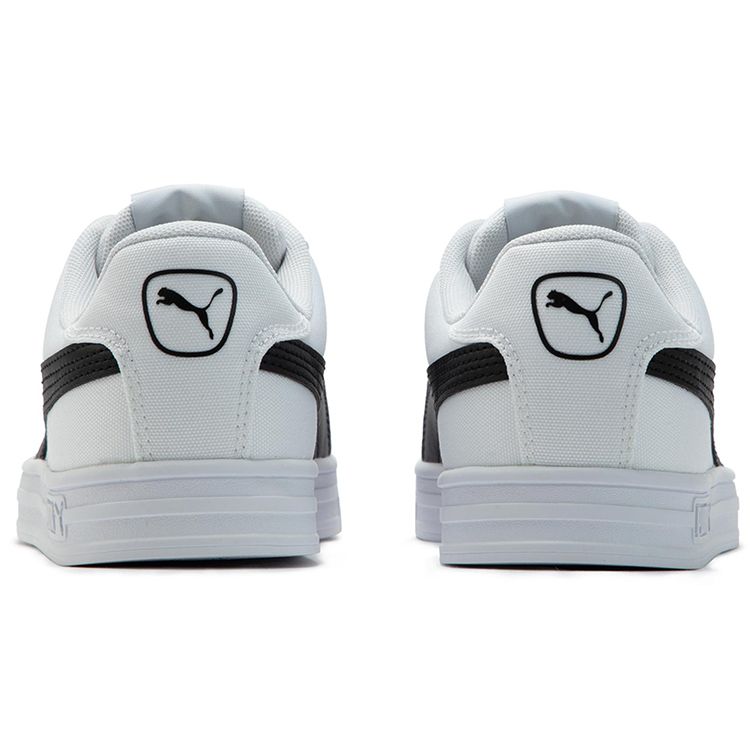 Puma Smash Vulc Canvas Leather Low Top Sneakers Unisex Sneakers White Black 385554-01