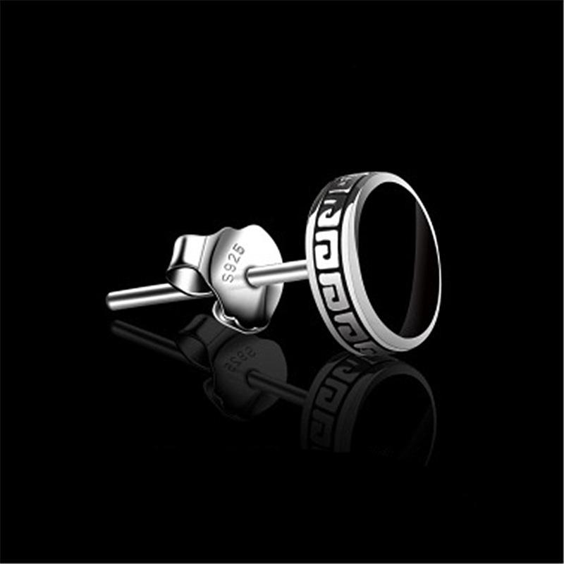 Корейская версия модной мужской индивидуальности, мужские серьги с капающим маслом, модные серьги, мужские серьги с простым и властным узором