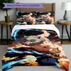 3pcs Duvet Cover Set (1*Duvet Cover + 2*Pillowcase, Without Core), Demon Slayer Print Bedding Set, Bedroom Decor, All‑Season, Birthday Gift