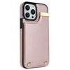For iPhone 13 Pro Max Case Phone Cover TPU+PU Leather+Metal Shell with Card Holder