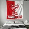 Custom Name Arsenal Wall Tapestry Aesthetic Wall Hanging Printed Fabric Blanket Decorative Tapestries for Bedroom Living Room Home Decor
