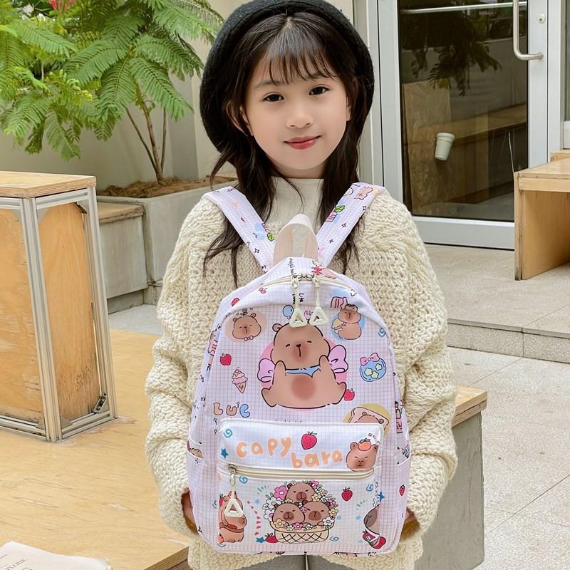 Adorable New Kids Backpack Colorful Cartoon Design Lightweight Nylon For School Travel