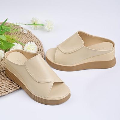 Модные шлепанцы Женские летние слайды на танкетке Туфли на каблуке Мюли Платформа Мода Pantofle Высокая роскошь 2025 Шлепанцы Женские Летние На А