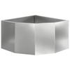 Corner Planter Silver 60 x 60 x 35 cm Galvanized Steel