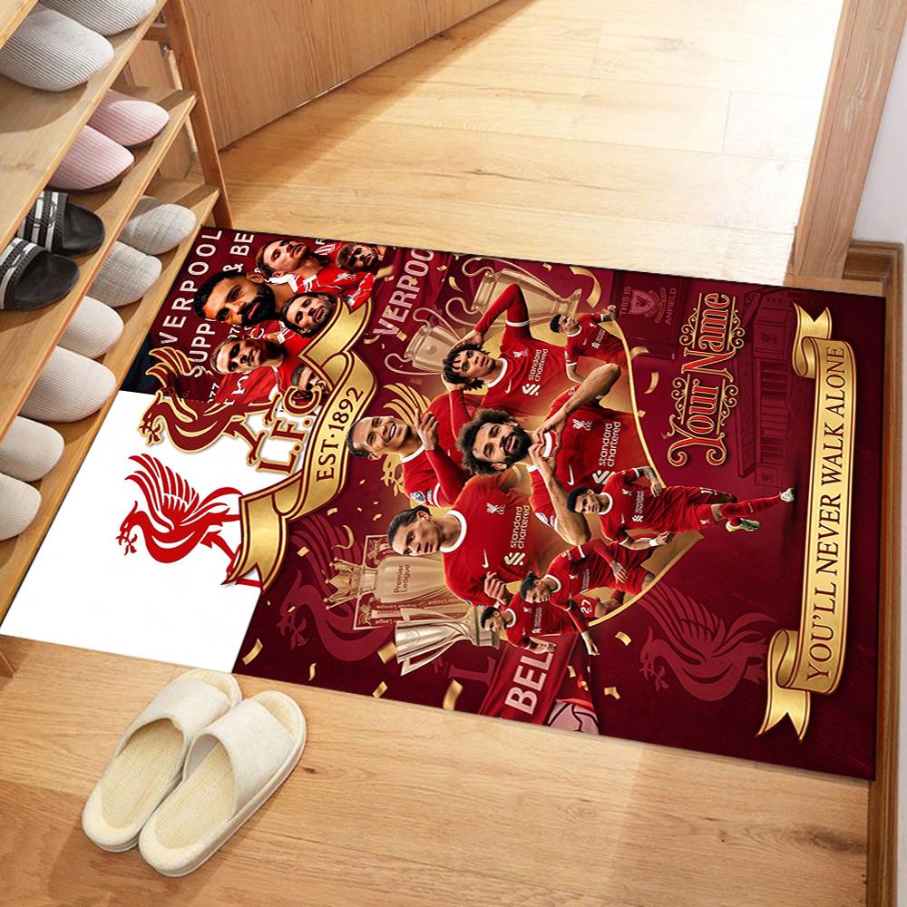 Liverpool Team Customize Your Name Floor Rug Office Rug Perfect For Living Rooms Hallway Game Room Balcony Antislip Rug Anime Office Decor