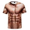 Muscle Body 3D Print T-Shirt Men Summer T Shirt Clothing Fashion Street Tees Funny Flesh Pattern Short Sleeve Trendy Tops