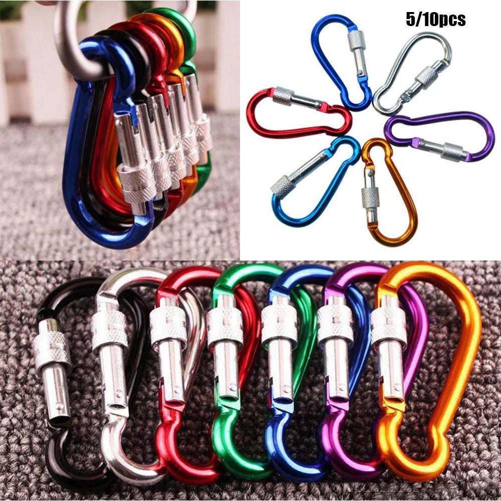 Multi-color Aluminium Equipment Alloy Carabiner Buckle Keychain Camping Hiking Hook Climbing Button
