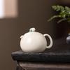 Чайник из печи Жу, антикварный чайник Ши Рукси, одинарный чайник, бытовой чайник ручной работы, чайный набор для чая кунг-фу, молочно-белый керамический маленький чайник