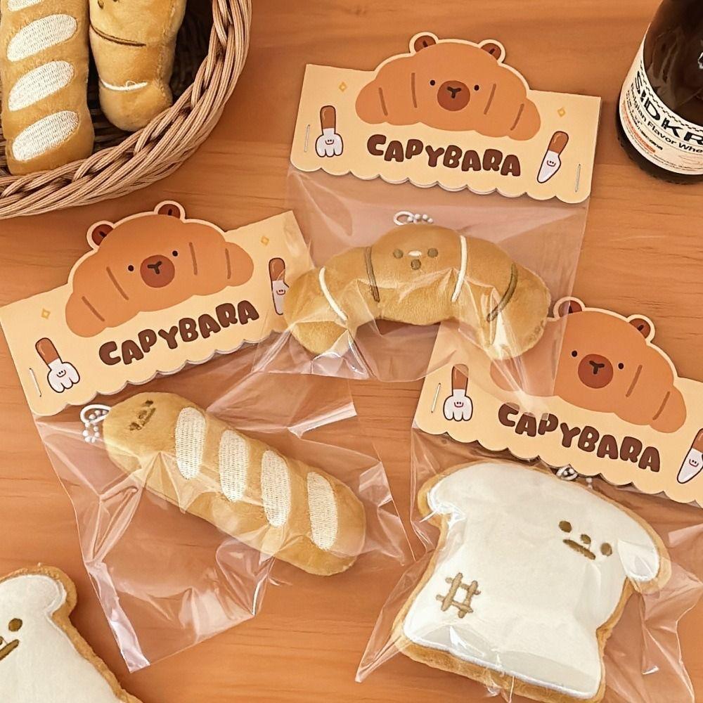 Decoration Plush Bread Key Chain Croissant Bag Pendant Creative Food Plush Keychain Backpack Decor