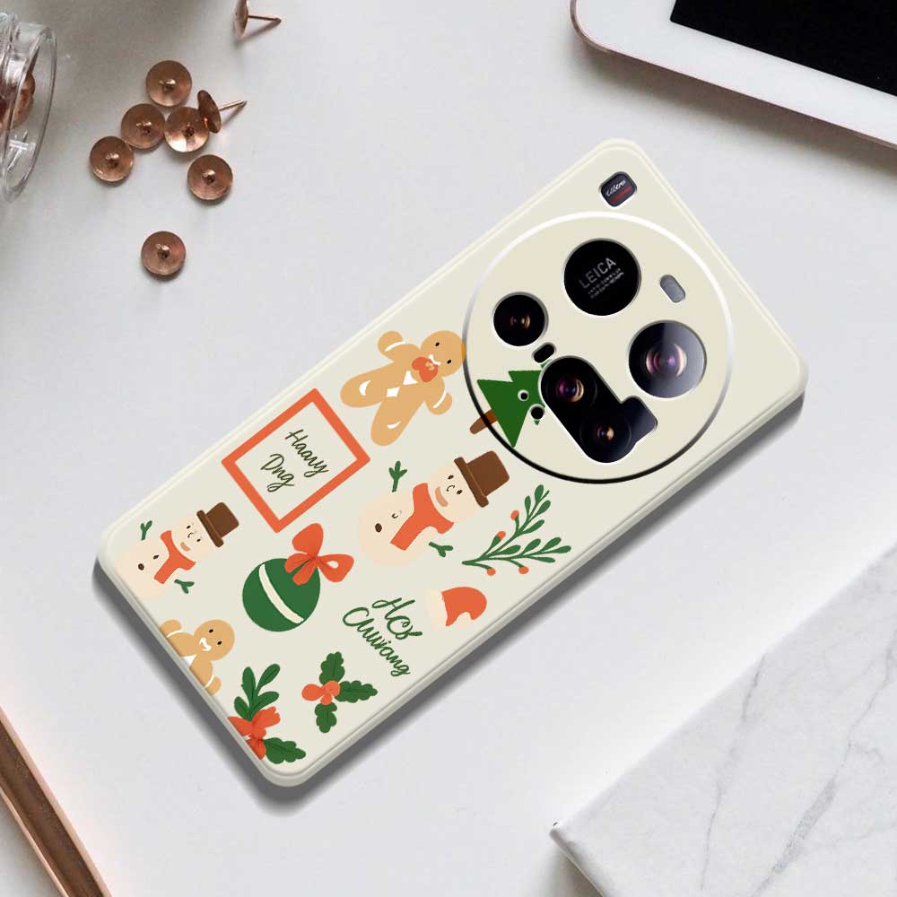 For Xiaomi 15 Ultra Case Christmas Snowman Pattern Printing Straight Edge TPU Phone Back Cover
