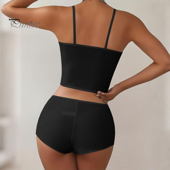 Женский пижамный комплект из 2 предметов, летний сексуальный укороченный топ и шорты, повседневная ребристая пижама с цветочным декором