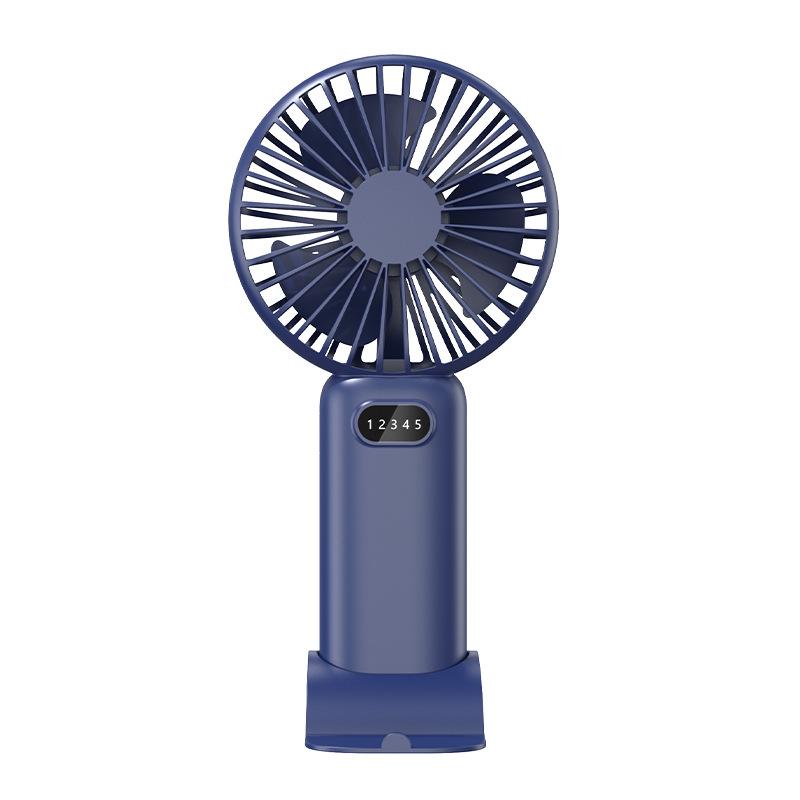 Upgrade New Rechargeable USB Handheld Fan - Mini with Strong Airflow & Phone Holder for Home, Office & Dorm Use