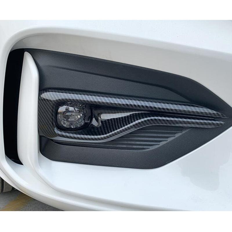 For Ford Focus Car Styling Eyebrow ABS Chrome/Carbon Fiber Cover Trim Head Front Fog Light Lamp Frame 2PCs