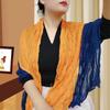 Trendy Gradient Cotton-Linen-Silk Scarf/Shawl for Women - Sun Protection & Dual-Use for All Seasons