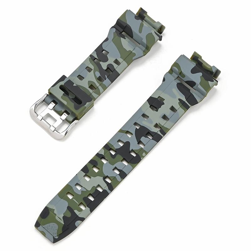 Камуфляжный спортивный ремешок из смолы и резины для серии Casio G-Shock G-9200 - Водонепроницаемый и прочный с инструментами для установки