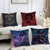 Чехол для подушки World of Warcraft, двусторонний, плюшевый – Для автомобиля, дивана, спальни, идеален в качестве подарка.