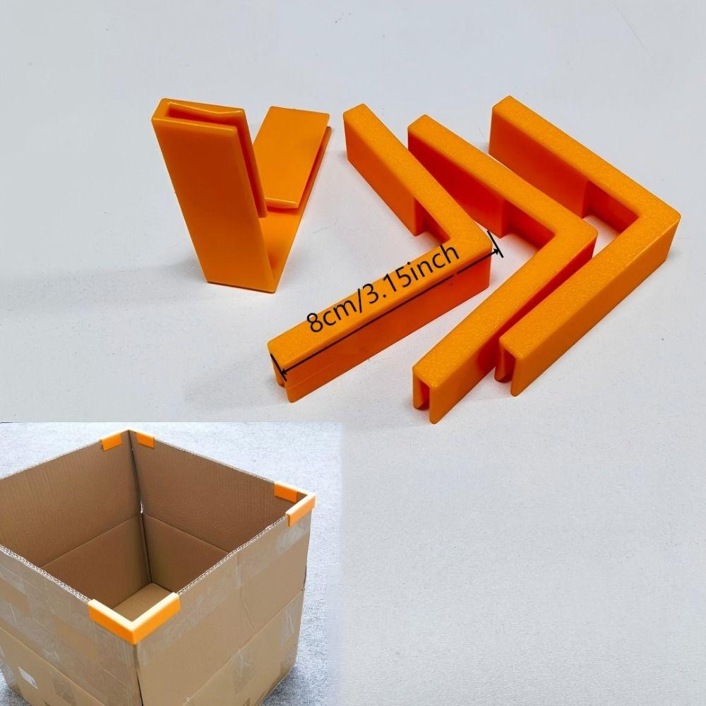 4Pcs Rigid Plastic Cardboard Corner Clips Reusable Corner Reinforcement Clips Storage Bucket Making