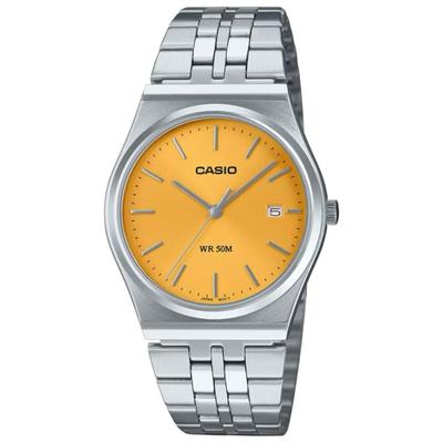 Минималистичные часы Casio B145D, Желтые, 40 мм,